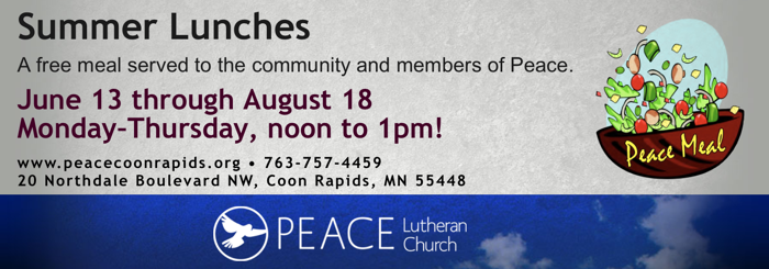Peace Lutheran Church Summer Lunches