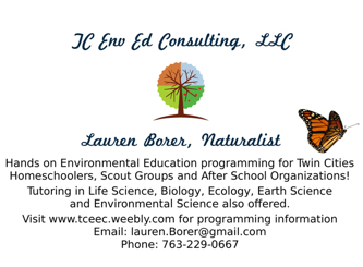 Twin Cities Environmental Education Consulting LLC